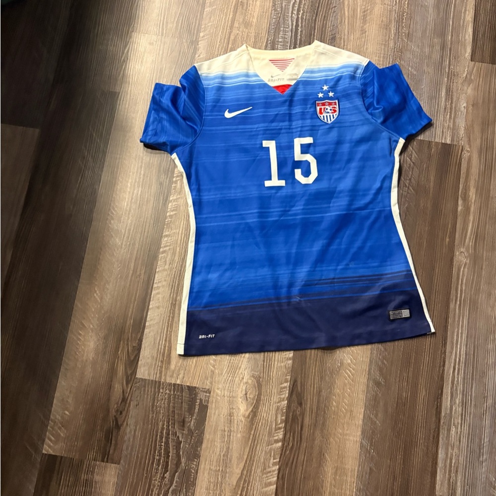 Nike Blue and White Soccer Jersey